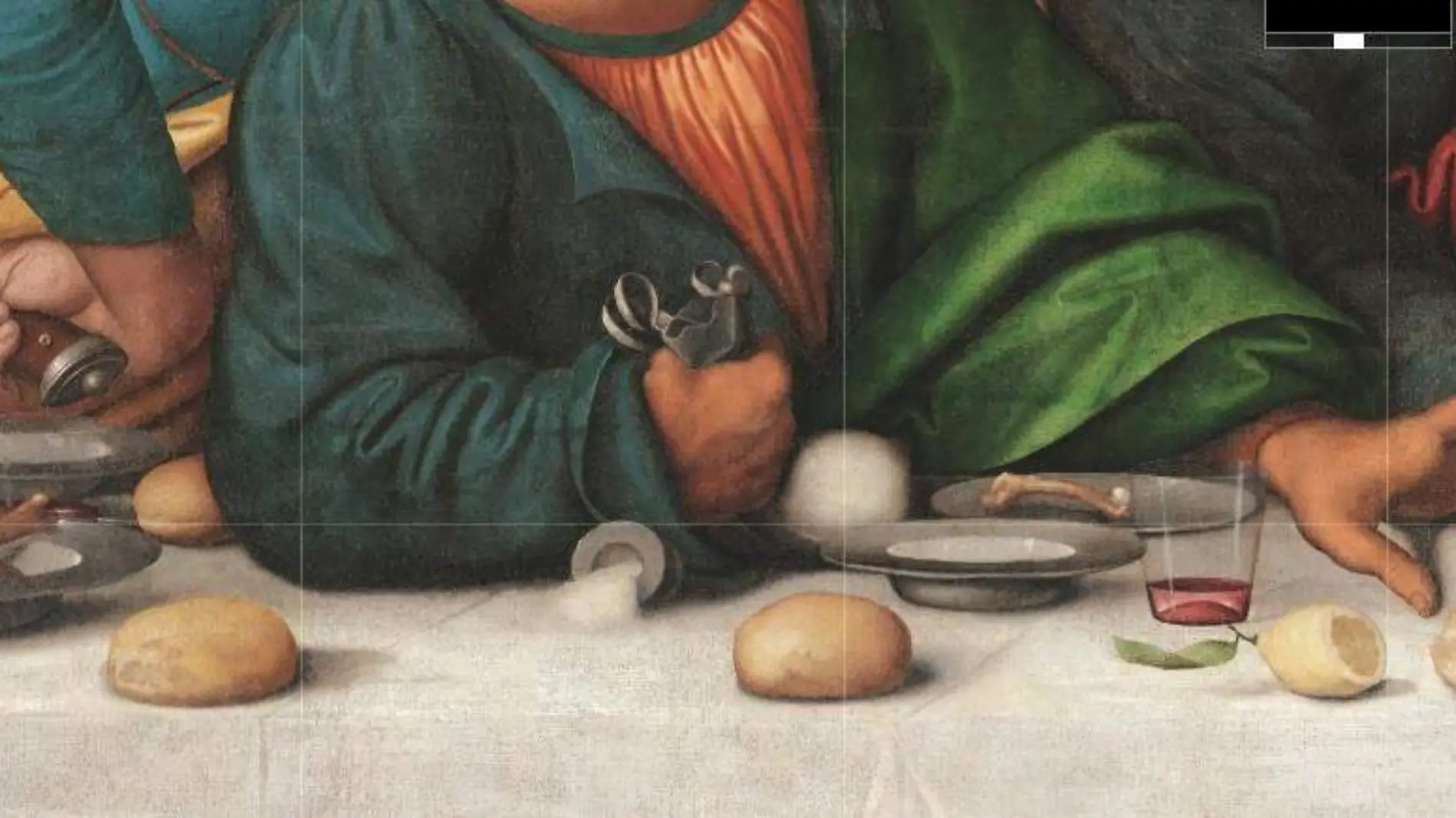 Judas derramó sal en la Última cena de Leonardo da Vinci